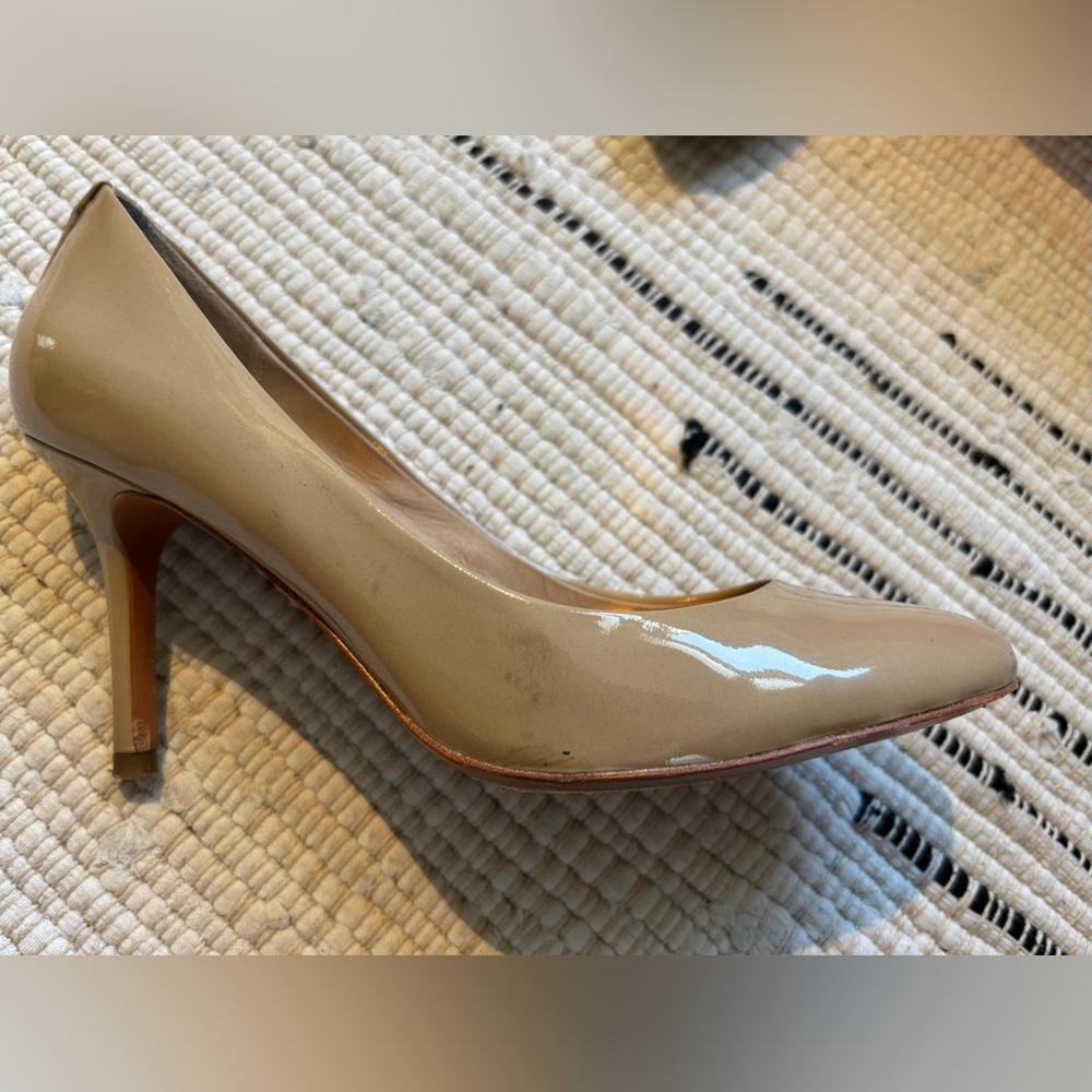 Coach Nala Patent Leather Pumps in Cappuccino - Picture 6 of 7